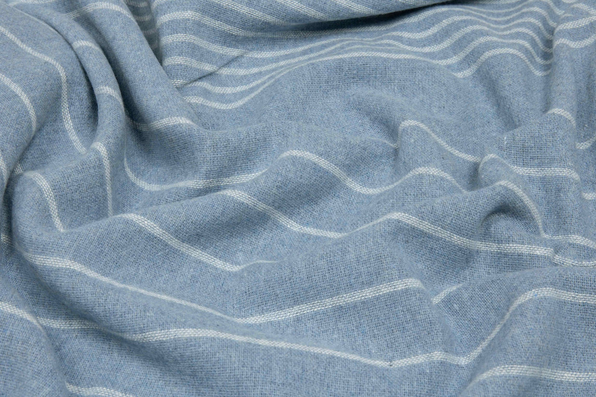Luxurious Paddington Throw - Premium Wool Blend - Timeless Blue