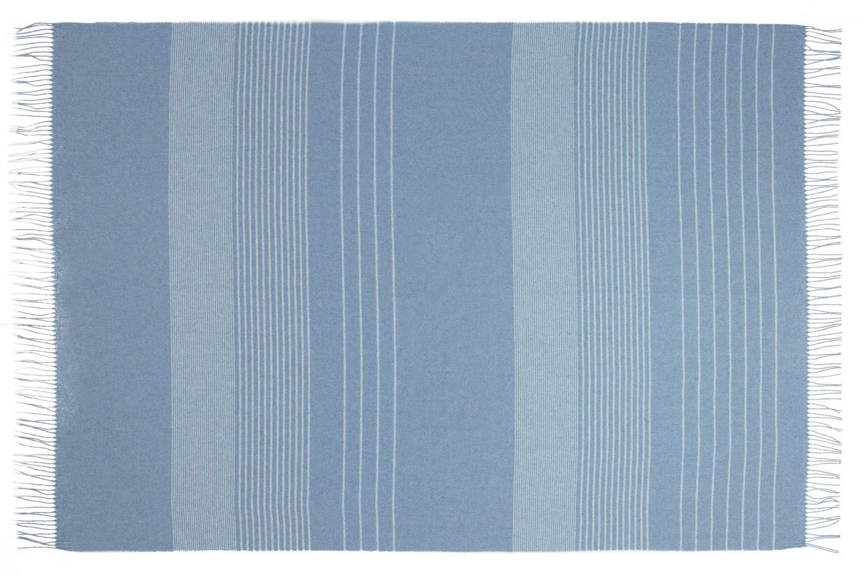 Luxurious Paddington Throw - Premium Wool Blend - Timeless Blue
