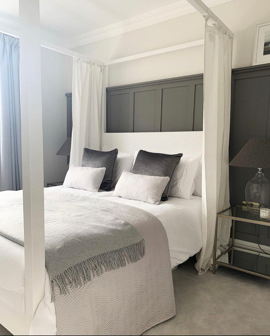 Sleek Light Grey Merino Wool Throw Blanket - Paddington Collection