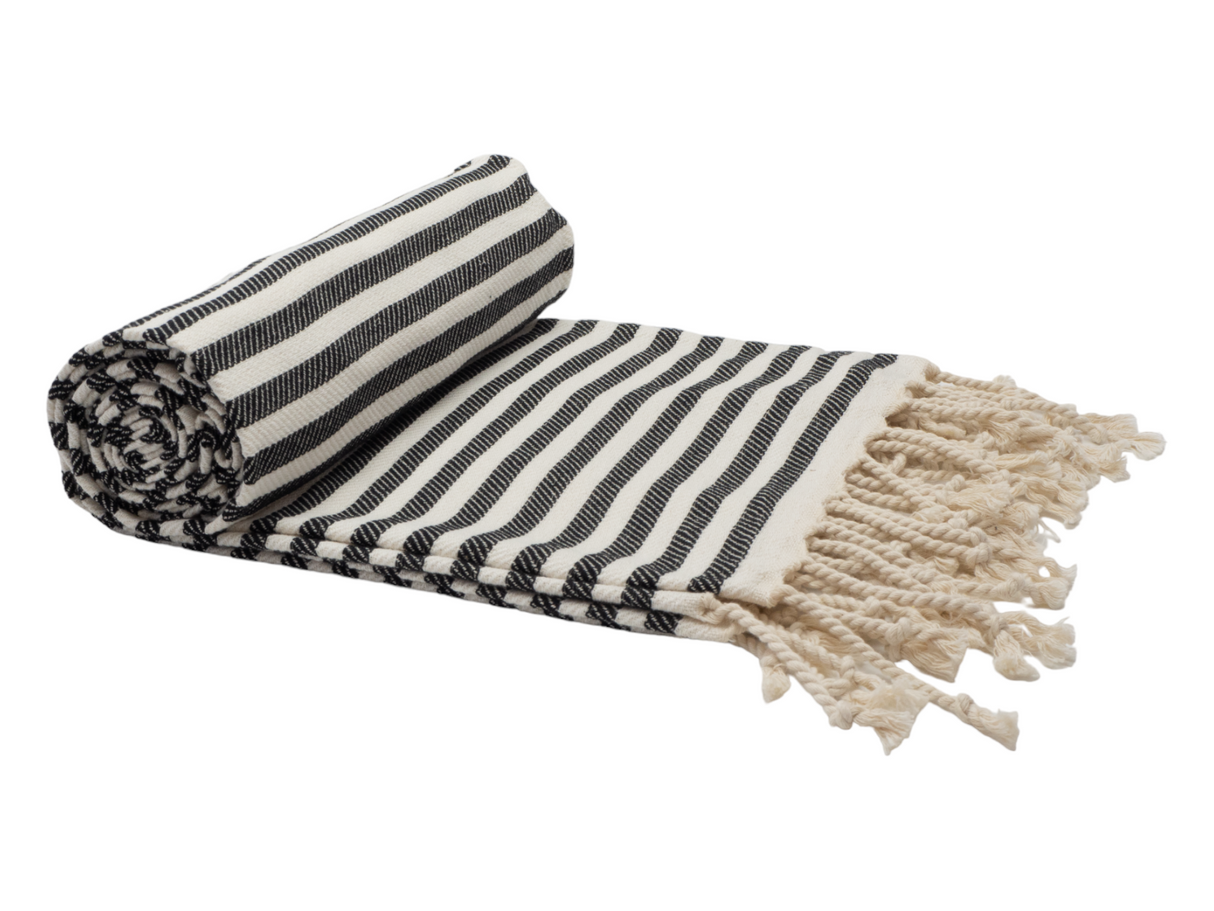 Midnight Portsea Turkish Cotton Beach Towel