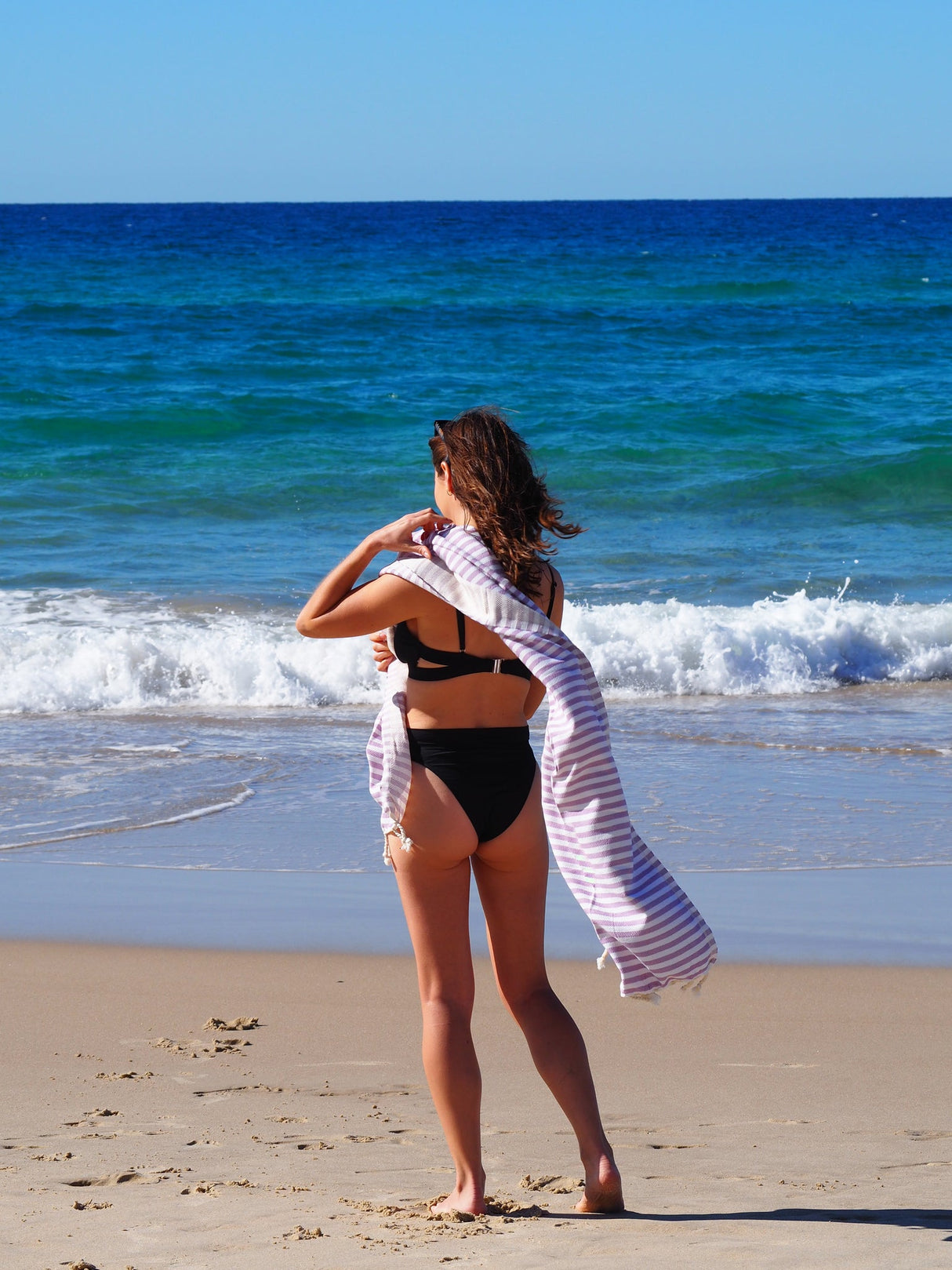 LILAC PORTSEA TURKISH COTTON BEACH TOWEL