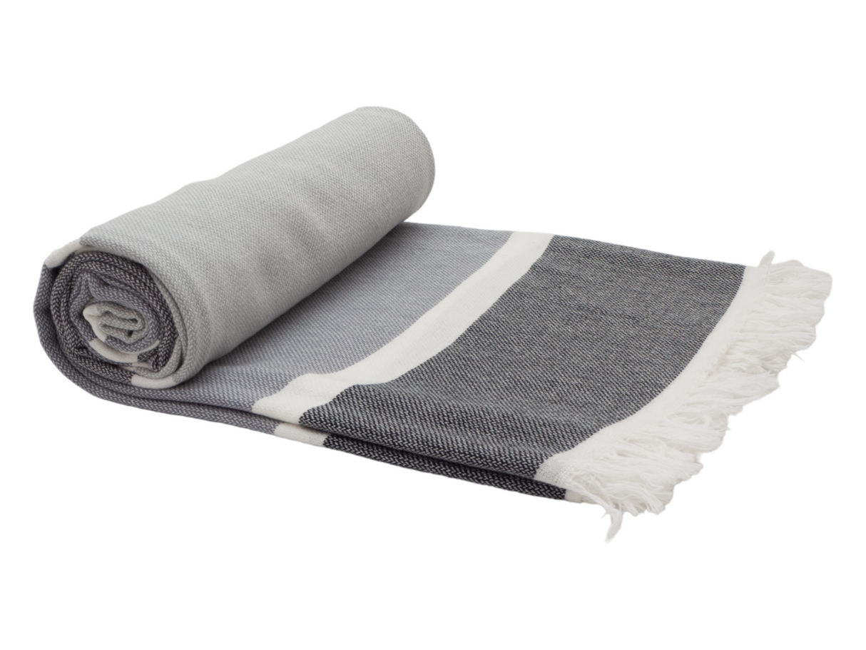 Sorrento Monochrome Quick-Dry Turkish Cotton Beach Towel