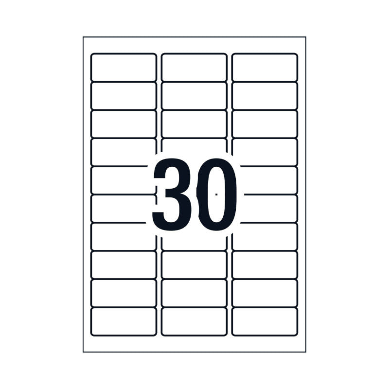 AVERY General Labels L7158GU - 30 Labels per Sheet, Box of 100