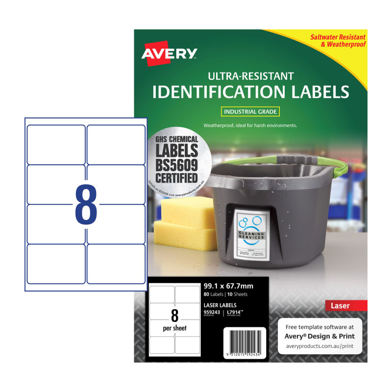 AVERY Outdoor Label L7914 8-Label Pack of 10