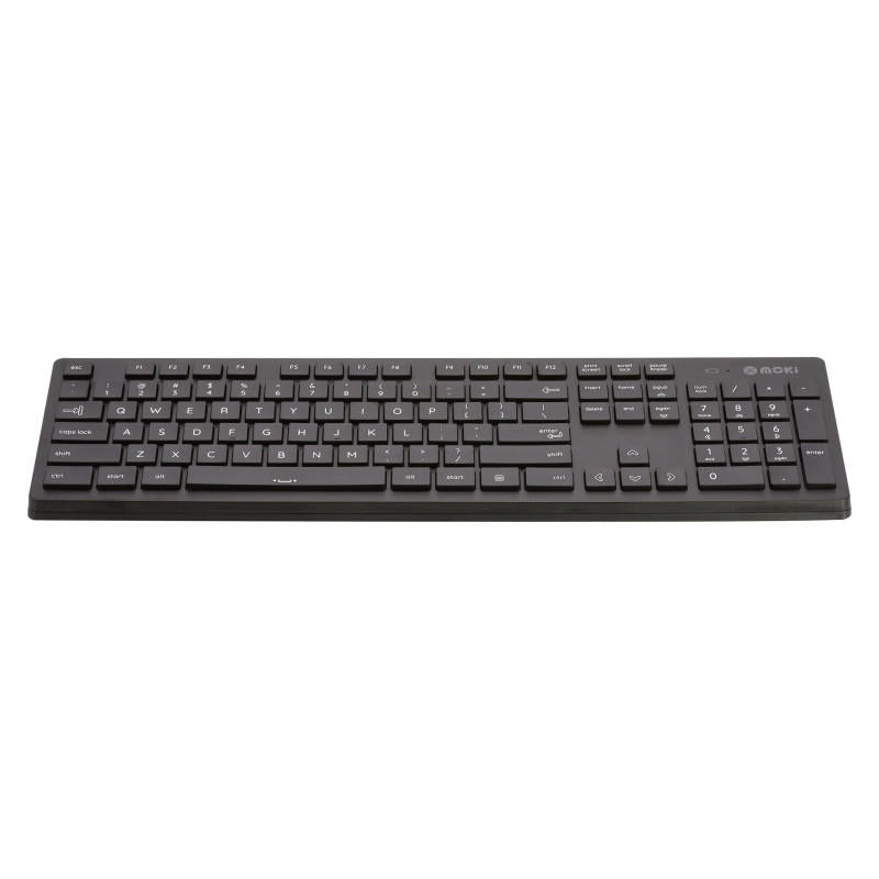 MOKI INTERNATIONAL Black Wireless Keyboard with USB Nano Receiver