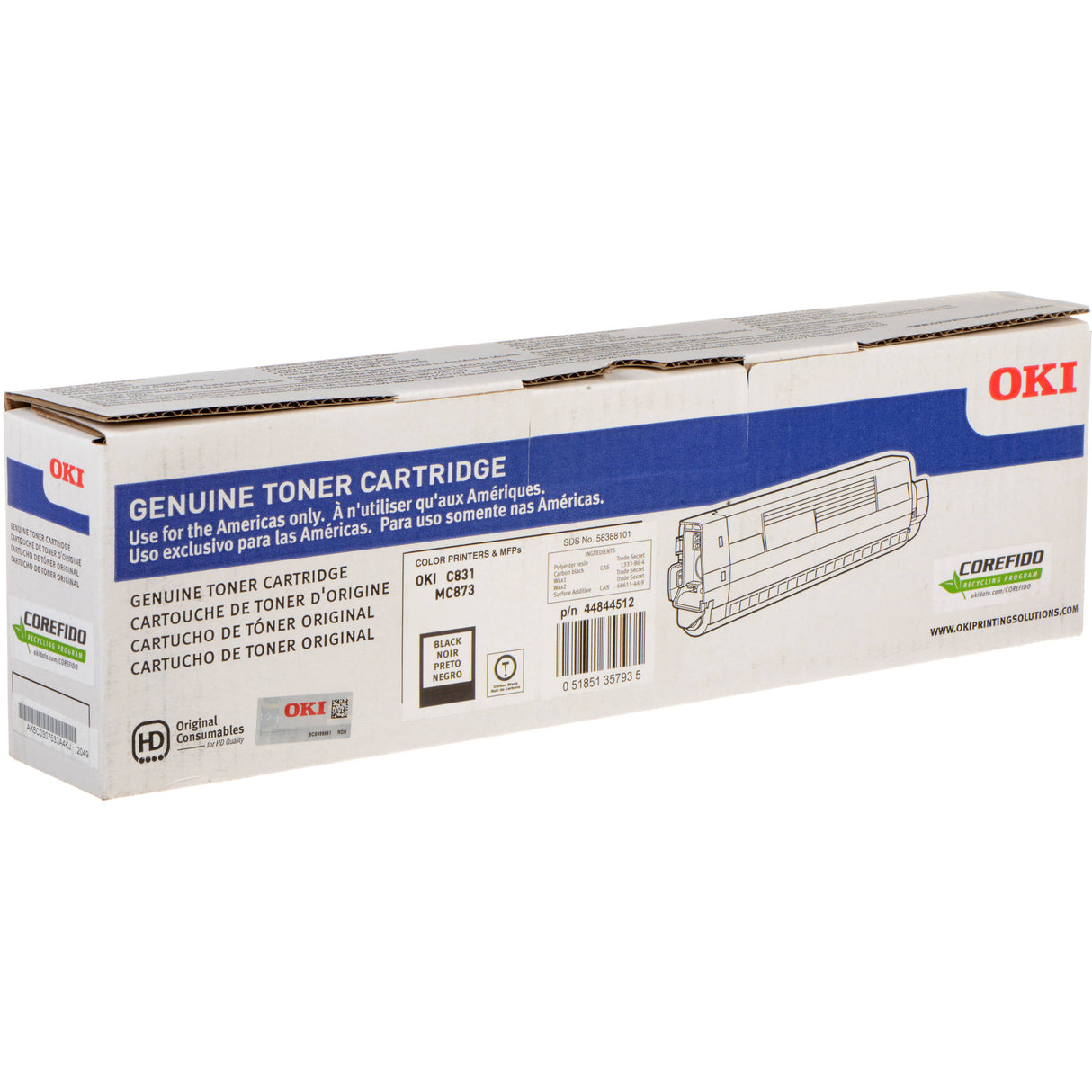 OKI C831N High-Yield Black Toner Cartridge