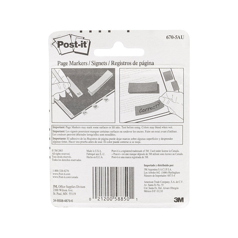 Post-It Page Markers 670-5AU Jaipur - Pack of 30 (5 Sets of 6)