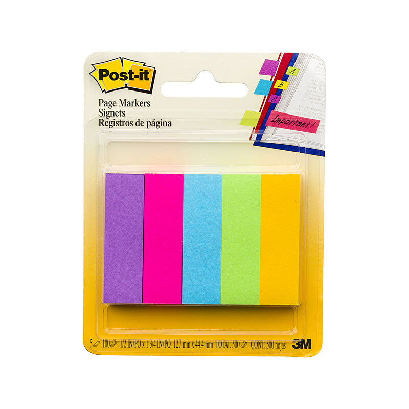 Post-It Page Markers 670-5AU Jaipur - Pack of 30 (5 Sets of 6)