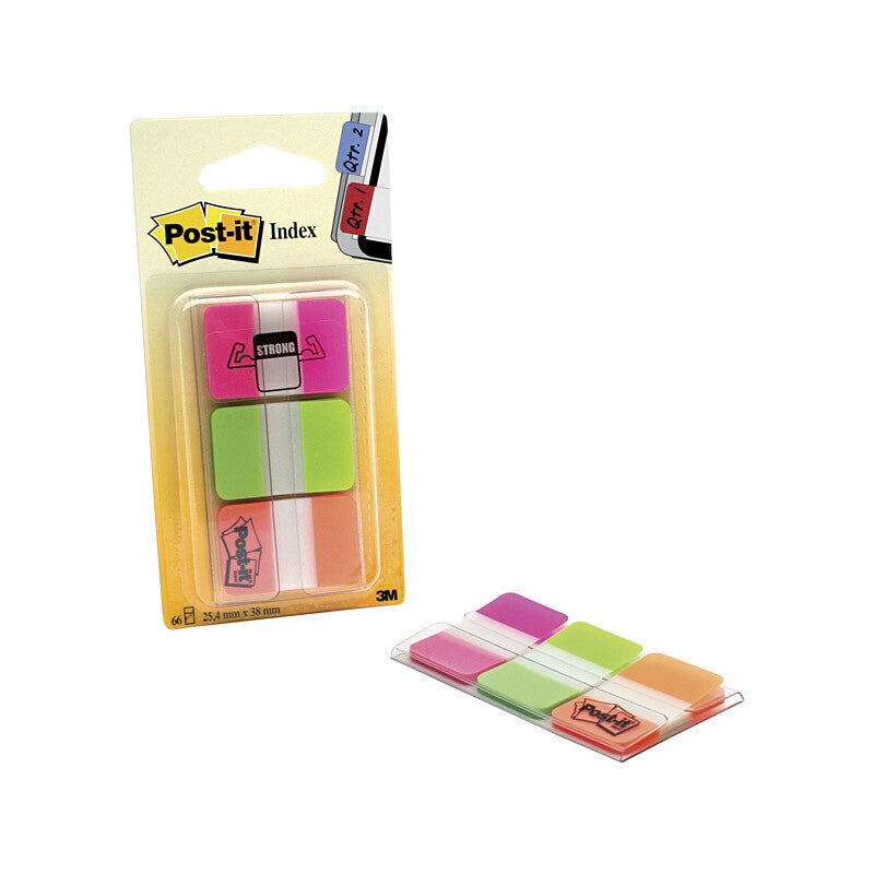 POST-IT Index Tabs 686-PGO Durable Pack of 3 Boxes of 6