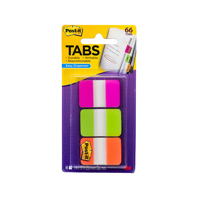 POST-IT Index Tabs 686-PGO Durable Pack of 3 Boxes of 6