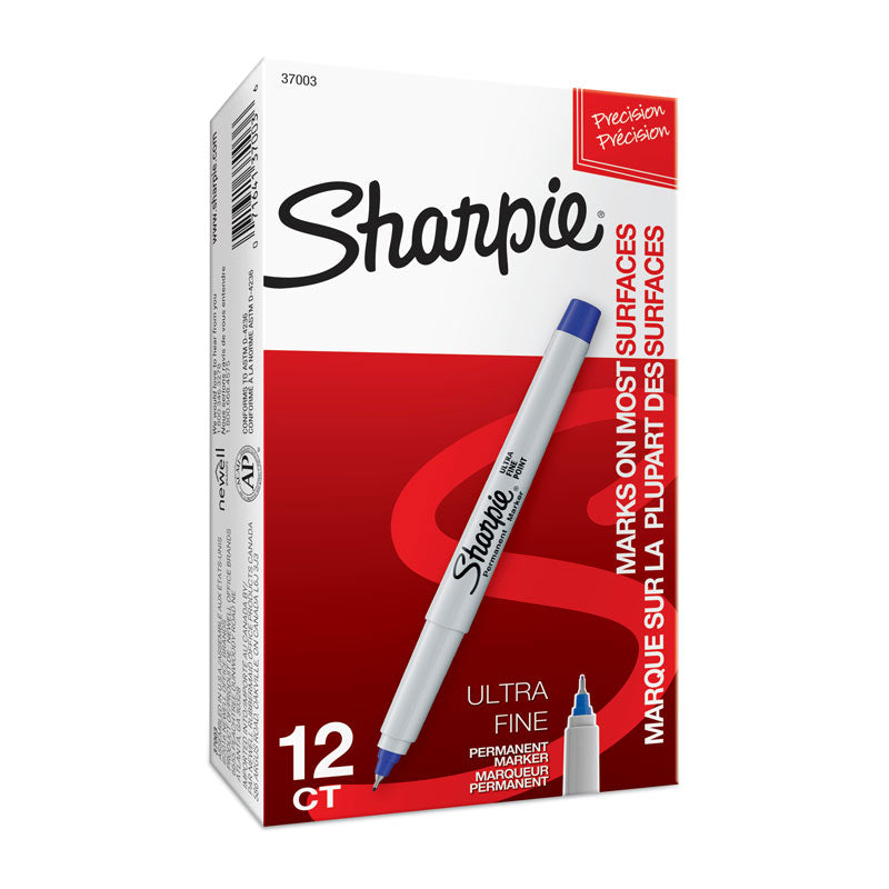 SHARPIE Ultra Fine Point Permanent Marker Blu Box of 12