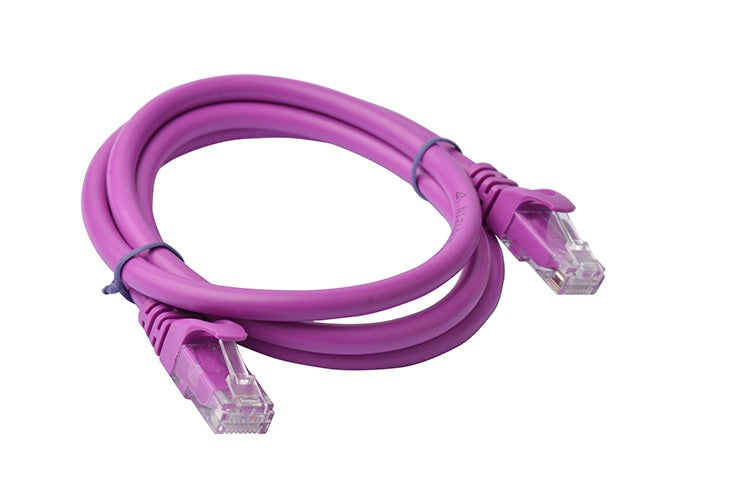 8WARE 1m Snagless Purple Cat6a UTP Ethernet Cable - Premium Full Copper Construction