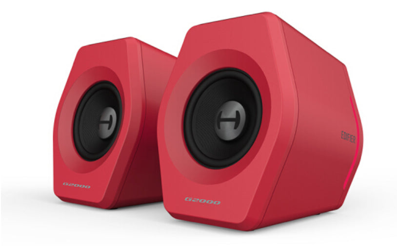 Edifier G2000 RGB Gaming Speakers System - Bluetooth, USB, AUX, 16W RMS Power with 12 Light Effects in Red