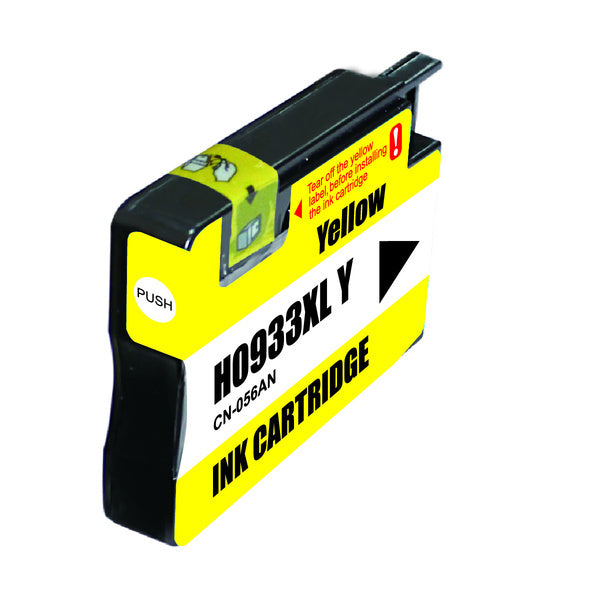 High-Quality Compatible 933XL Yellow Ink Cartridge with Chip for HP Printers