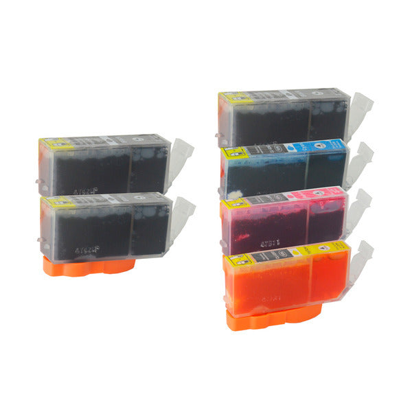 PGI-520 CLI-521 Premium Compatible Inkjet Cartridge Set - 6 Pack