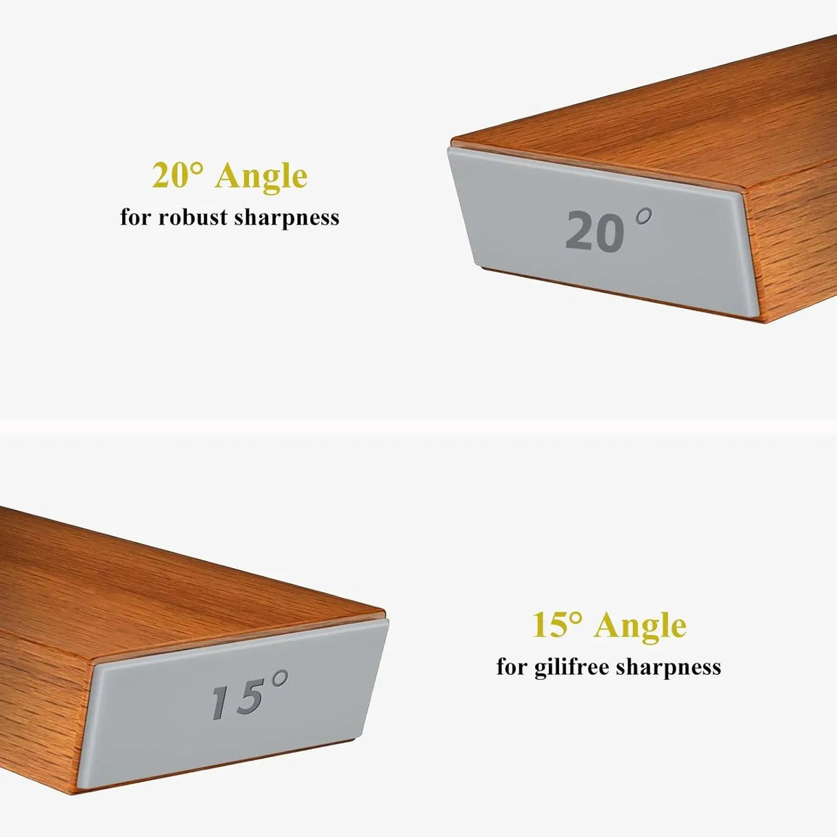 CARLA HOME Rolling Knife Sharpener - Brown - 15° & 20° Angle - Kitchen Appliances Knife Sharpeners