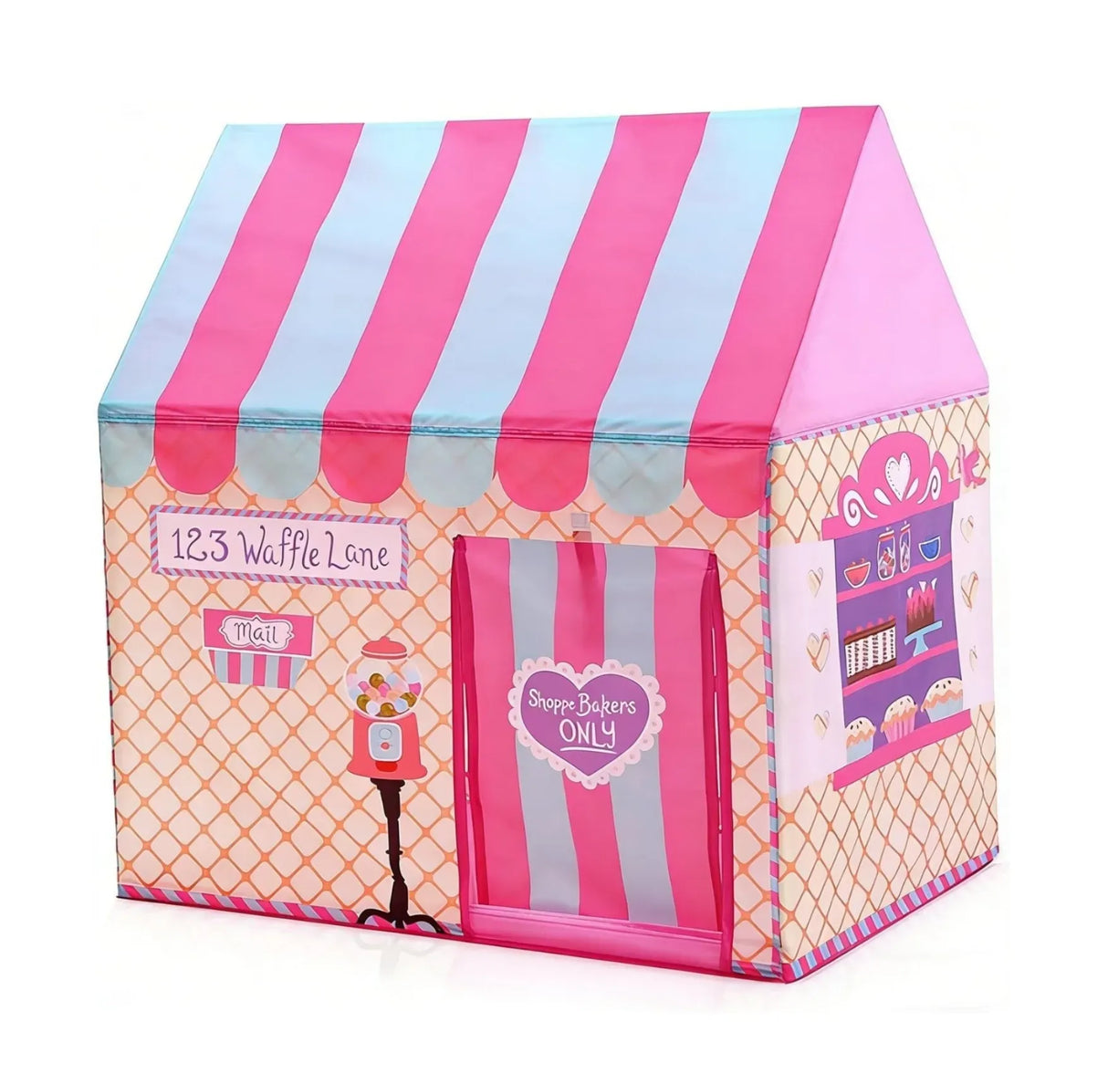 CARLA HOME Kids Ice Cream Bakery Play Tent Pink Pop Up Playhouse - Outdoor Play Equipment Play Tents & Tunnels
