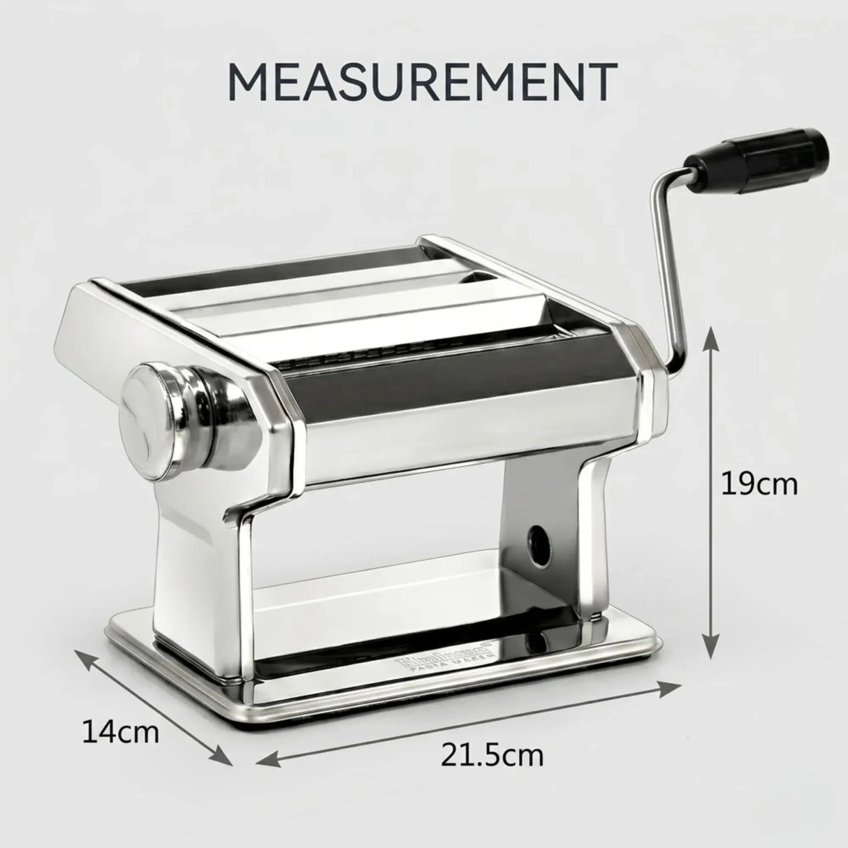 CARLA HOME Pasta Maker Machine - Hand Crank Noodle Maker - Grey - Kitchen Appliances Pasta Makers