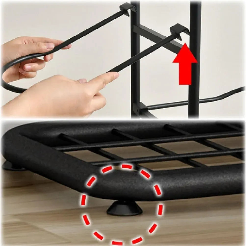 CARLA HOME Ball Storage Rack - 3-Tier Sports Organiser