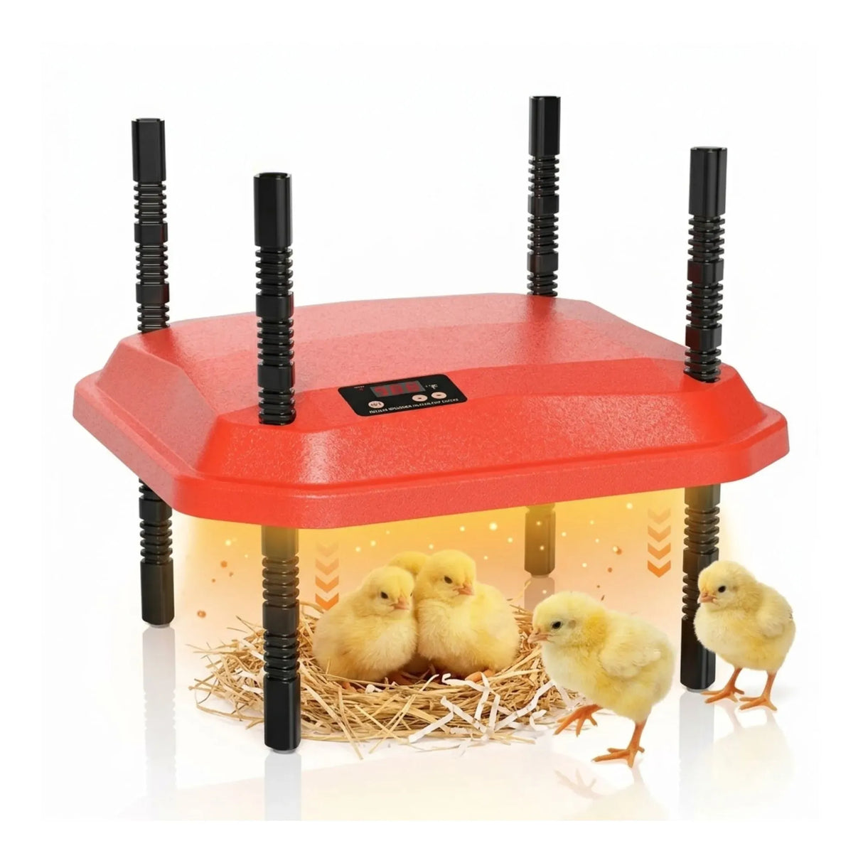 CARLA HOME Chick Brooder Heating Plate - Adjustable Height - Red - Chicken Heater