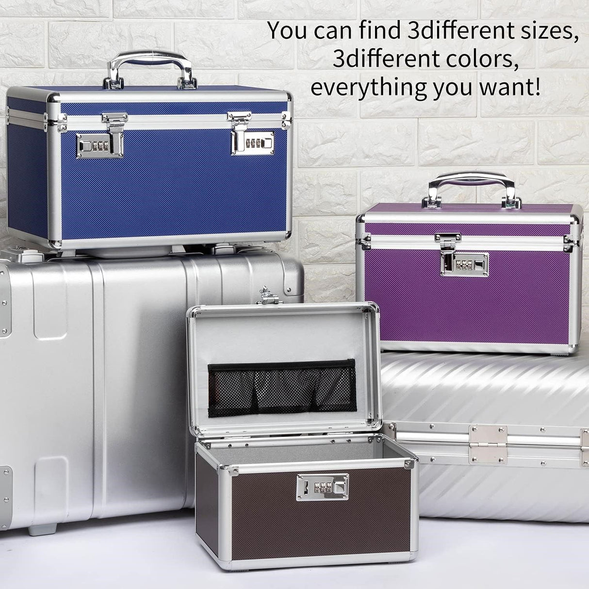 Locking Combination Medicine Box (Purple/Small)