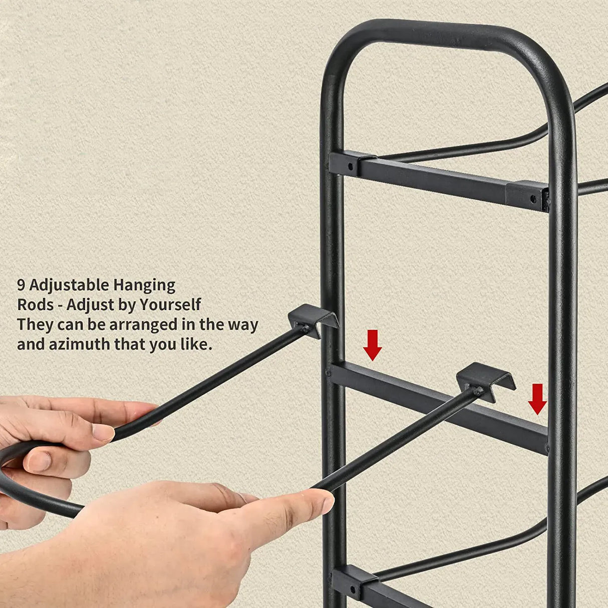 White Ball Storage Rack for Football, Basketball, and Volleyball - 116cm Tall