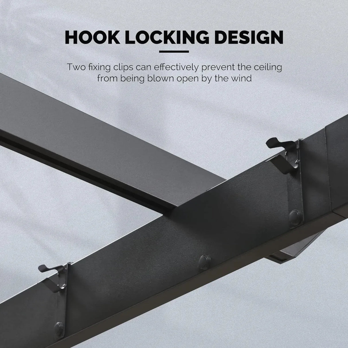 3x4m Beige Outdoor Garden Pergola with Extra Inclined Top Patio Gazebo