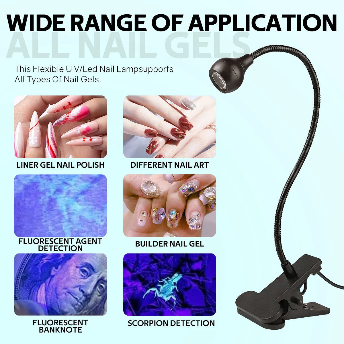 Portable UV LED Nail Lamp for Gel Polish