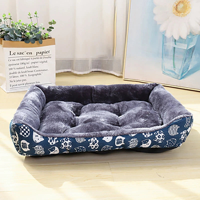 Small to Large Pet Dog Bed Sofa Mats Blue