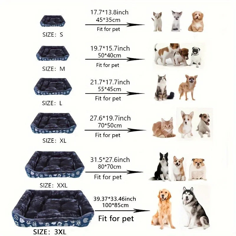 XL Blue Pet Dog Bed Sofa Mat for All Sizes