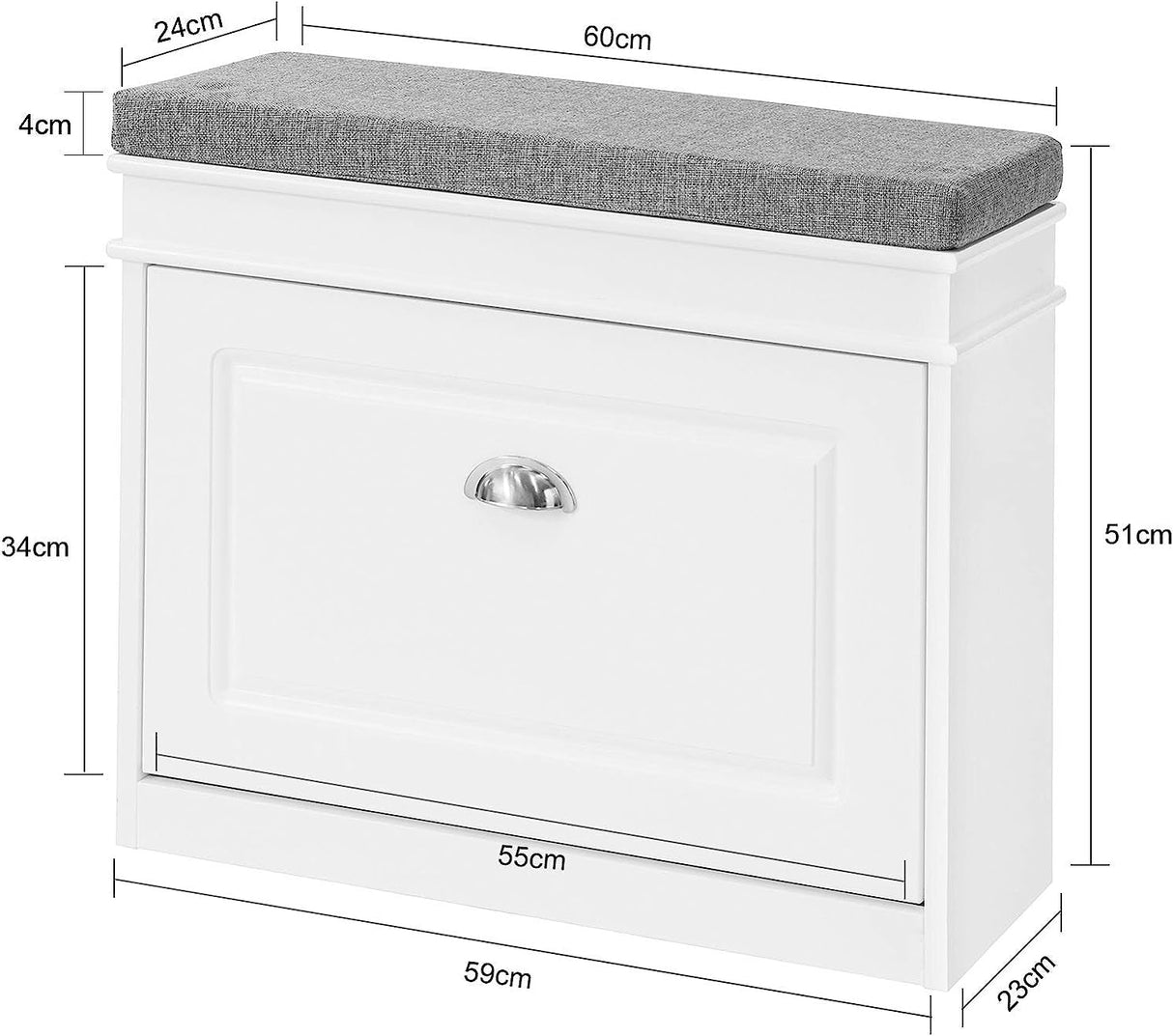 Modern Tilt-Out Shoe Organizer with Cushioned Top