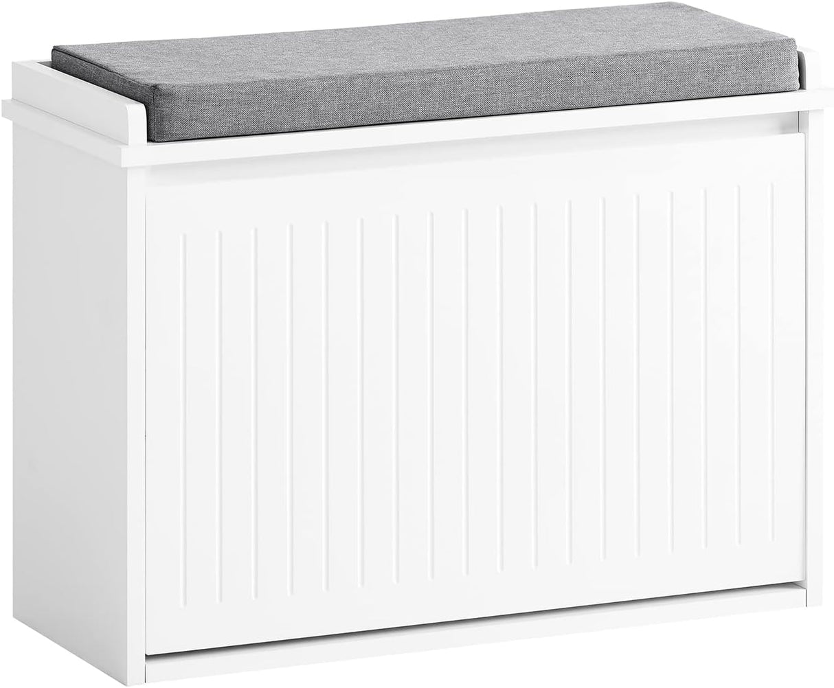 Modern Multifunctional Shoe Storage Bench with Cushion Seat