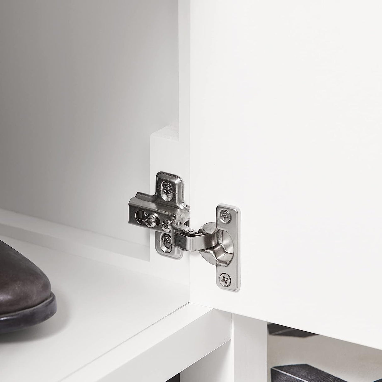 White Storage Bench with Removable Cushion