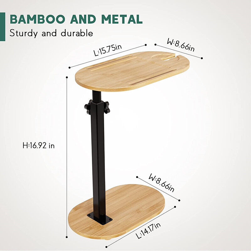 Sofa Side End Table 8.66W 14.17L Laptop Bed Desk