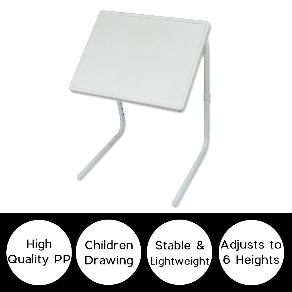Adjustable Foldable Laptop Table Tray Steel MDF