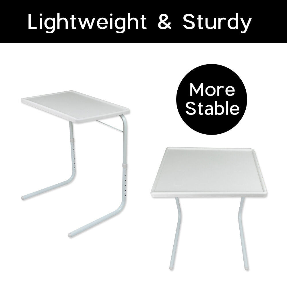 Adjustable Foldable Laptop Table Tray Steel MDF