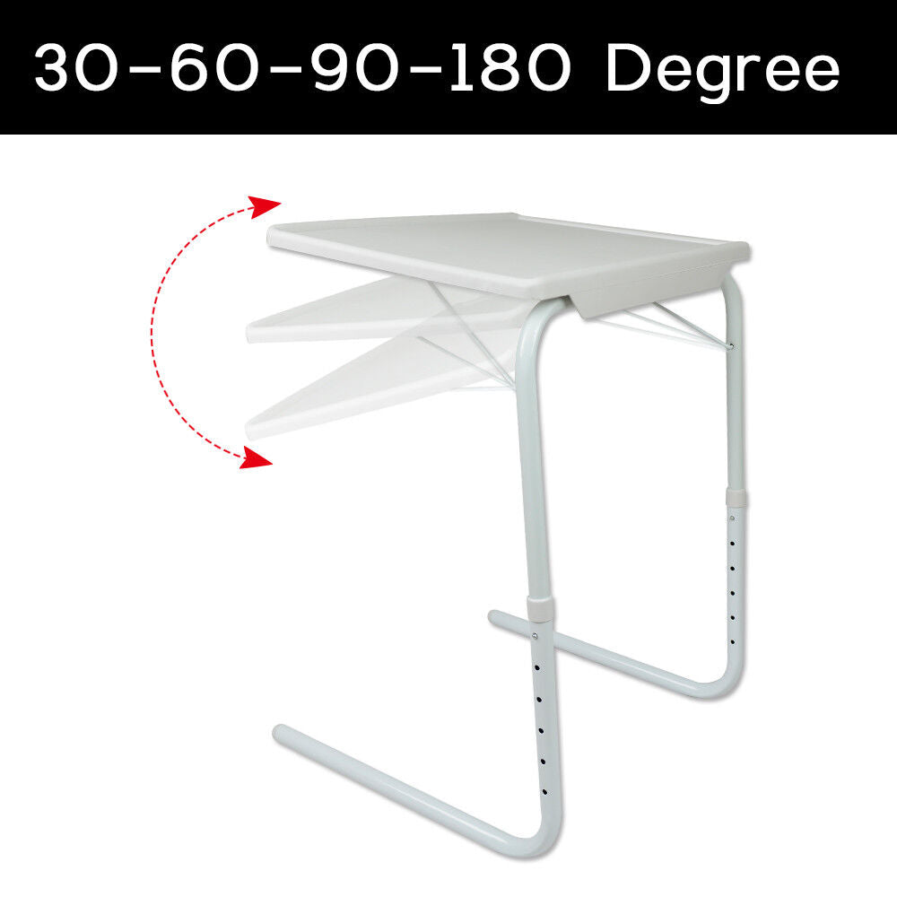 Adjustable Foldable Laptop Table Tray Steel MDF