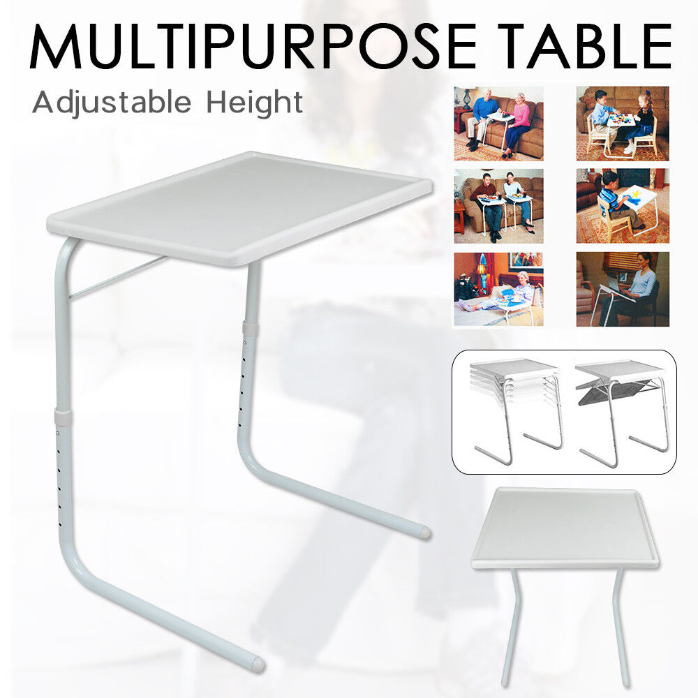 Adjustable Foldable Laptop Table Tray Steel MDF