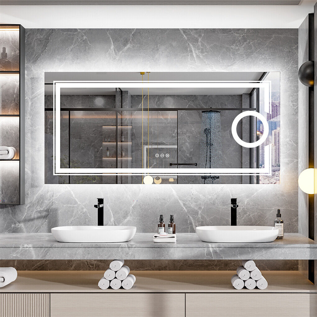 1600x800mm LED Bathroom Mirror Anti-fog Illuminated