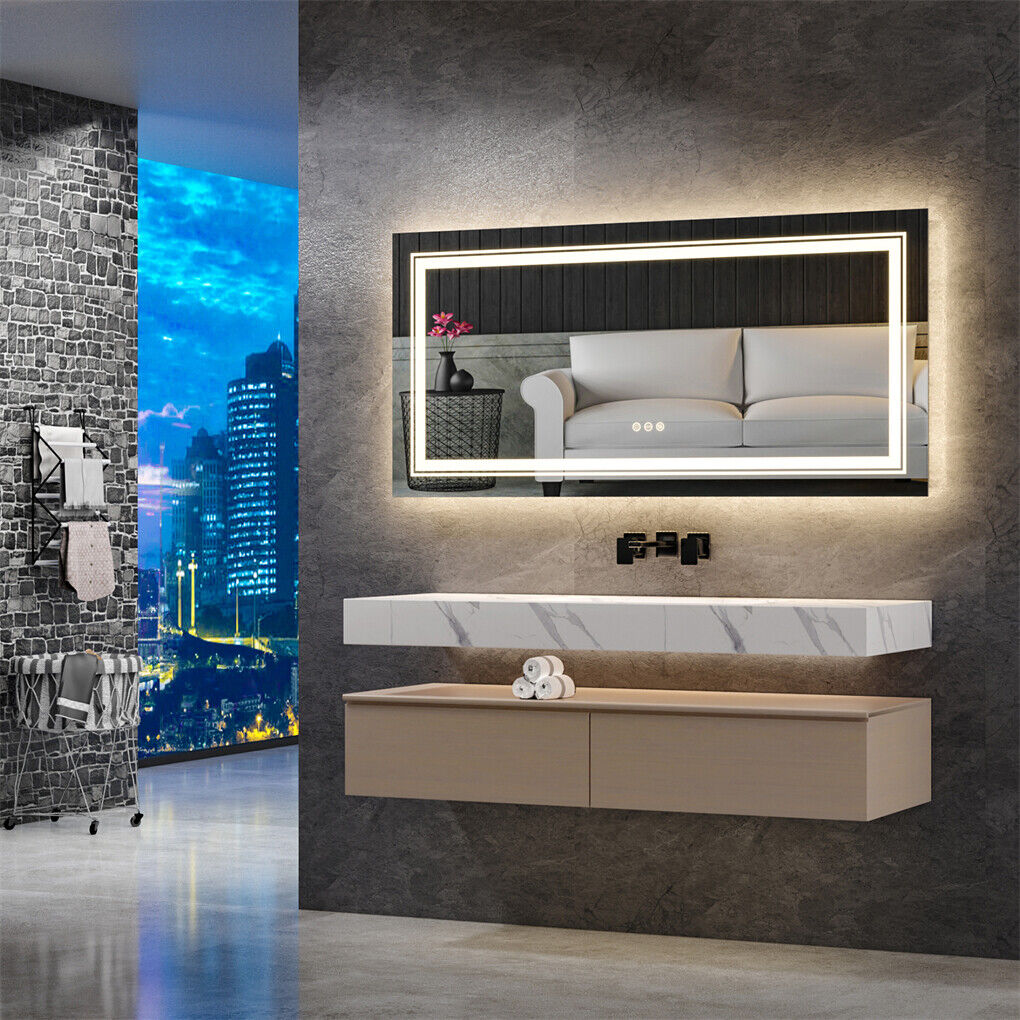1600x800mm LED Bathroom Mirror Anti-fog Illuminated