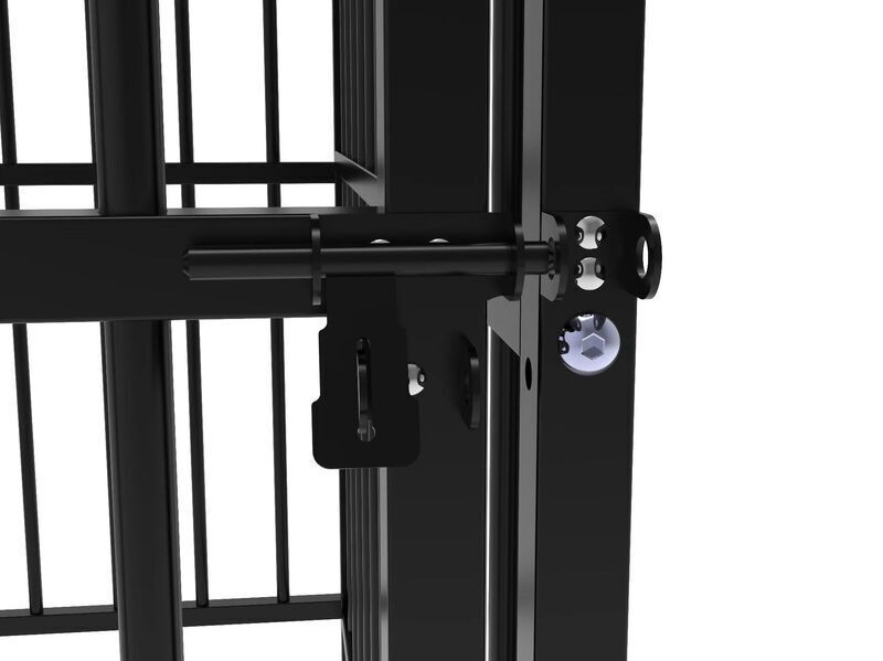 Pawhub Heavy Duty Dog Cage Black Metal Kennel Indoor Outdoor 3M