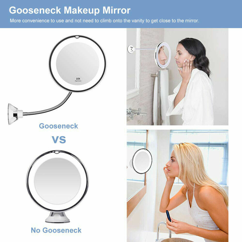 10X LED Magnifying Makeup Mirror 360? Rotation