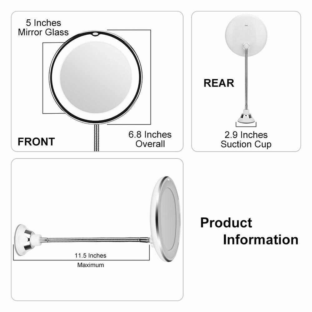 10X LED Magnifying Makeup Mirror 360? Rotation