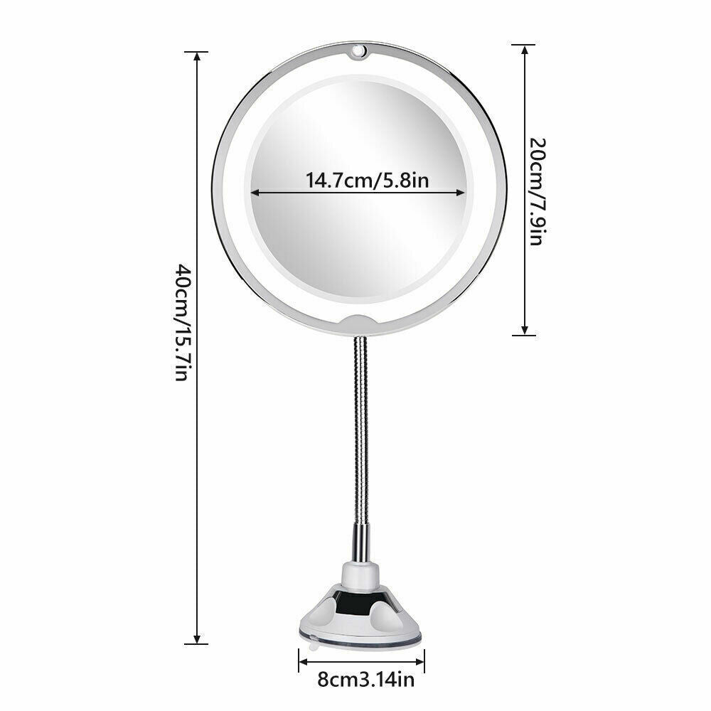 10X LED Magnifying Makeup Mirror 360? Rotation