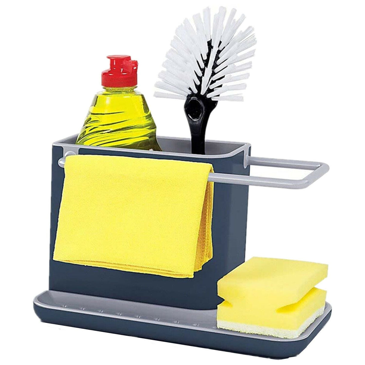 21cm Kitchen Sink Caddy Suction Sponge Soap Holder Organizer 13cm