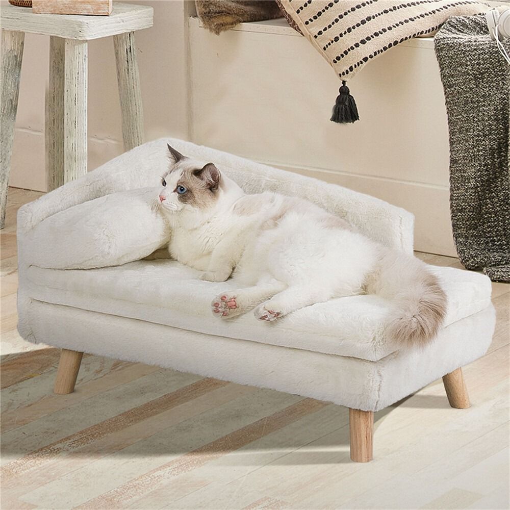 Small Raised Pet Sofa 70x40x39cm Waterproof Portable Dog Bed