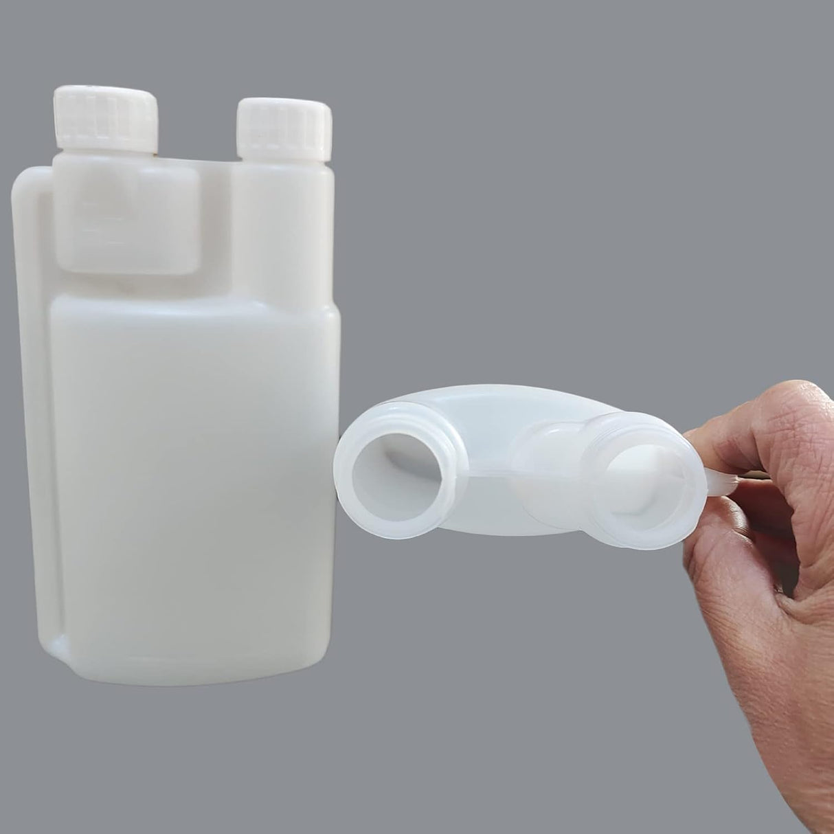 10-Pack 500ml Plastic Twin Chamber Bottles with Tamper Evident Caps