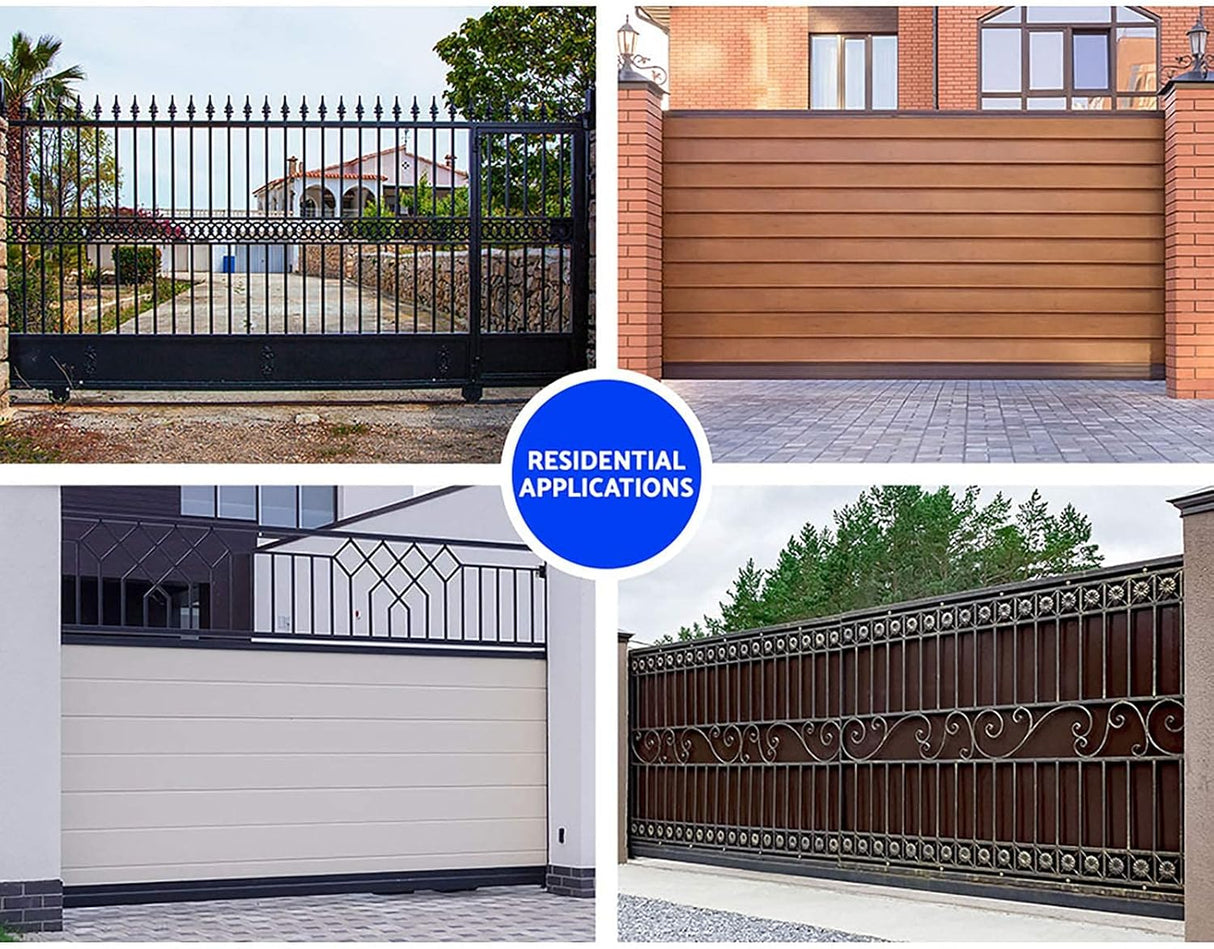 Electric Sliding Gate Opener 550W 0.74HP for 2m Gates w/ 6 Remotes & APP