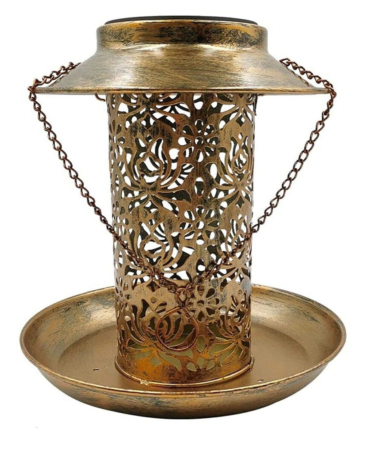 Solar Bird Seed Feeder Hanging Outdoor Garden