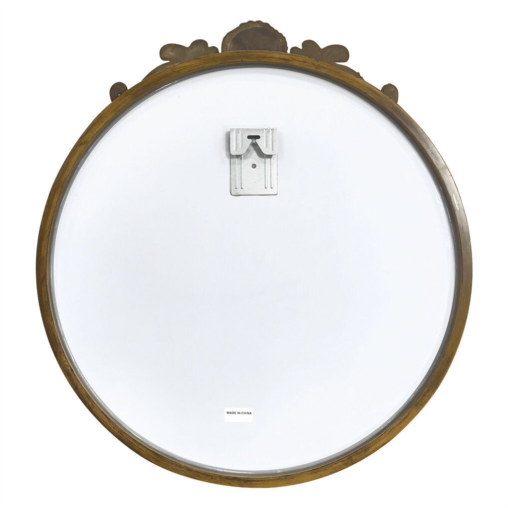 Baroque Antique Round Wall Mirror, Ornate D??or, 90 x 94.5cm